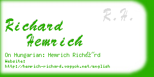 richard hemrich business card